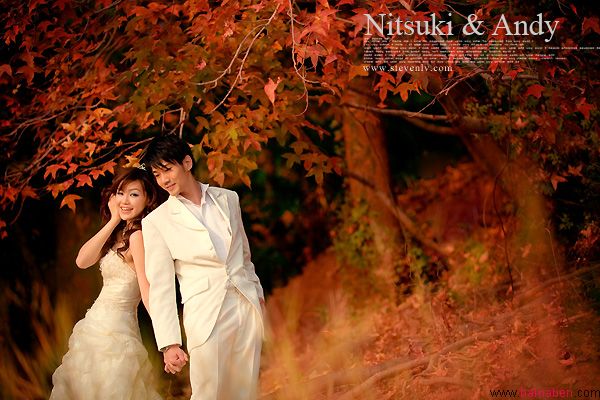 婚纱婚礼摄影作品欣赏：《Nitsuki & Andy》百衲本设计