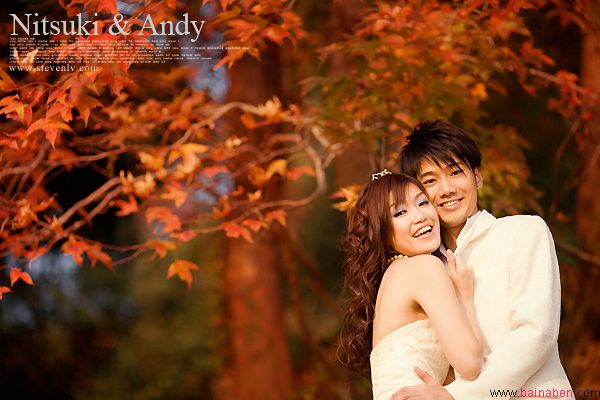 婚纱婚礼摄影作品欣赏：《Nitsuki & Andy》百衲本设计