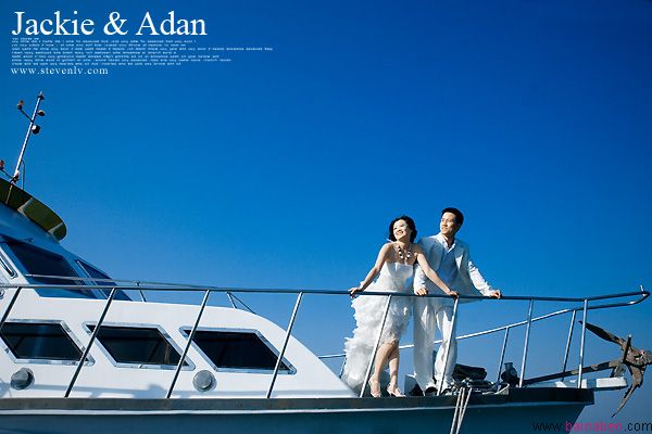 婚纱婚礼摄影作品欣赏：《Jackie & Adan》百衲本设计