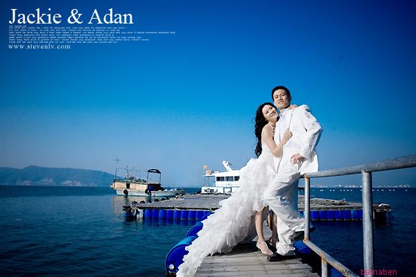 婚纱婚礼摄影作品欣赏：《Jackie & Adan》百衲本设计