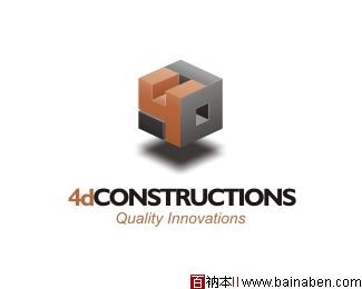 4d Constructions logo-百衲本标志设计欣赏