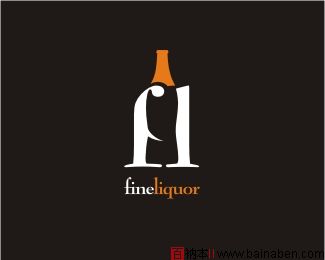 Fine Liquor logo-百衲本标志设计欣赏