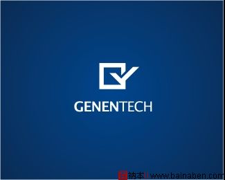 Genentech logo-百衲本标志设计欣赏