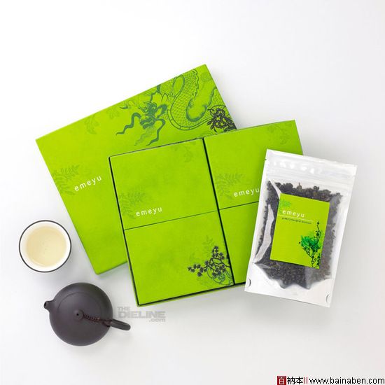 绿色风格茶叶(Emeyu Tea)包装设计欣赏-百衲本视觉