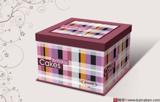 蛋糕盒包装欣赏-百衲本视觉