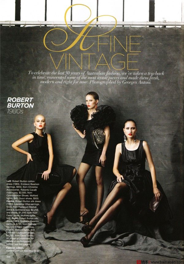 澳大利亚《vogue》2009年9月大片– A Fine Vintage-百衲本