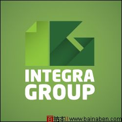 integra group折纸风格标志设计-百衲本