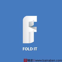 fold it 折纸风格标志设计-百衲本