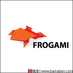 frogami折纸风格标志设计-百衲本
