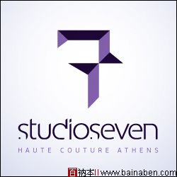 studioseven折纸风格标志设计-百衲本