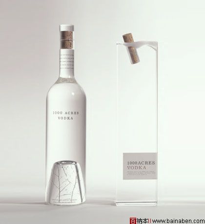 漂亮的伏特加酒瓶和包装设计欣赏-百衲本包装