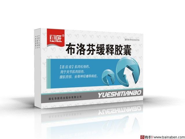 布洛芬缓释胶囊-简洁药品包装