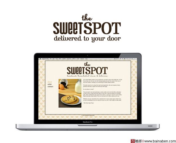咖啡色糕点店The Sweet Spot品牌VI设计-百衲本