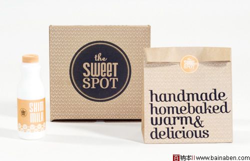 咖啡色糕点店The Sweet Spot品牌VI设计-百衲本