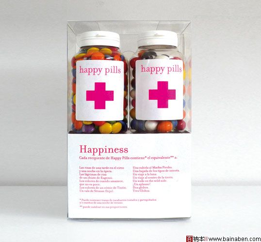 Happy pills 欧美简洁药品包装设计欣赏