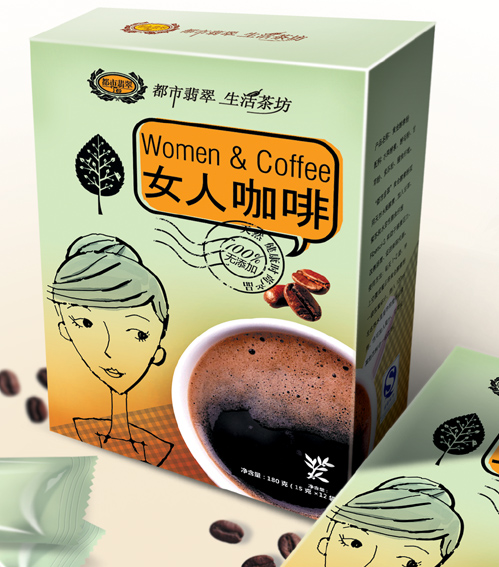 女人咖啡营养品包装 