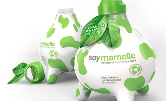 形象可爱的牛奶包装设计欣赏-Soy Mamelle