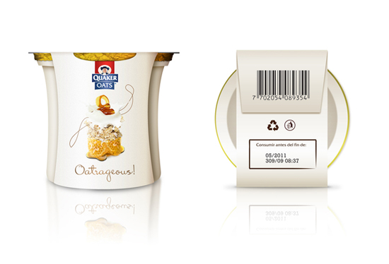 国外干净的QUAKER燕麦片包装设计