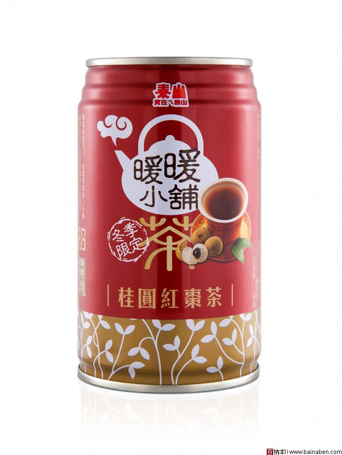 泰山“暖暖小铺”冬季暖茶饮料包装设计欣赏-百衲本视觉